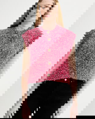 Marc O'Polo vestă din amestec de lână culoarea roșu, 5000007880