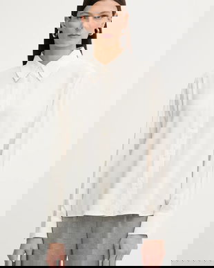 Marc O'Polo cămașă culoarea bej, cu guler clasic, regular, 5000007985