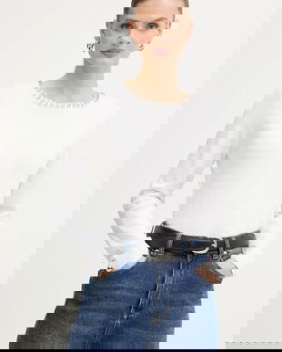 Morgan pulover culoarea alb, light, MBUI