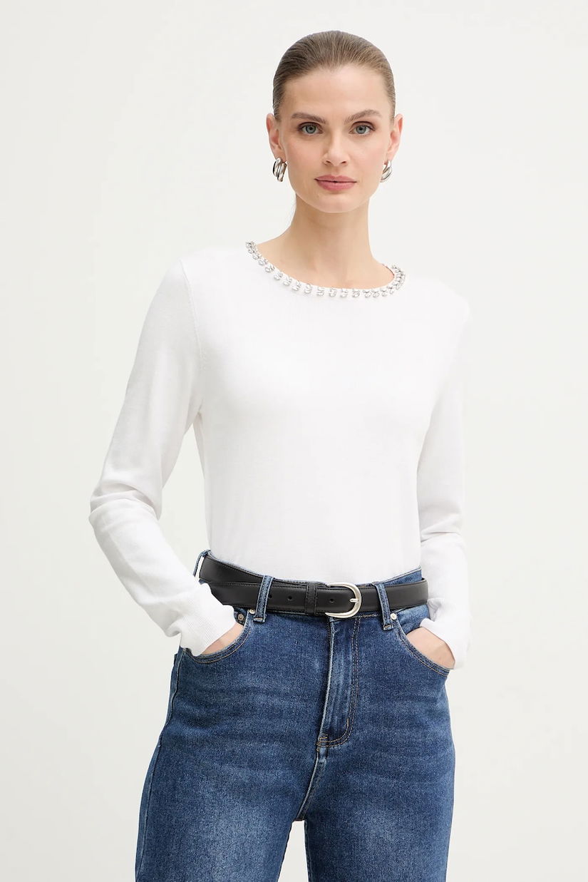 Morgan pulover culoarea alb, light, MBUI