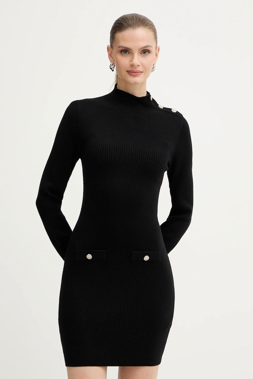 Morgan rochie culoarea negru, mini, mulată, RMAGIC