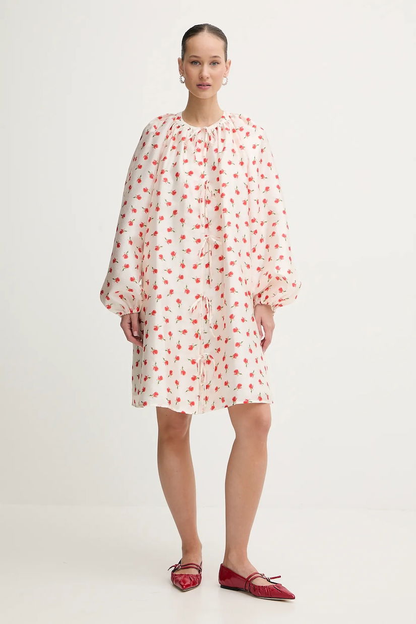 Stine Goya rochie culoarea bej, mini, evazați, SG-PS26-D150-2067