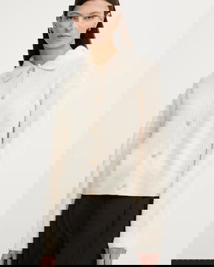 Marc O'Polo cardigan din amestec de lână culoarea bej, călduros, 600609061081