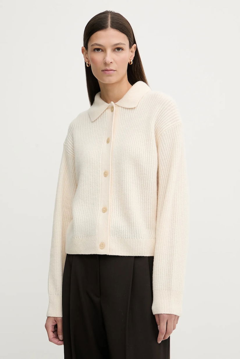 Marc O'Polo cardigan din amestec de lână culoarea bej, călduros, 600609061081