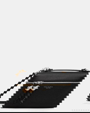 Tory Burch poșetă de piele Romy Slim culoarea negru, 178948-001