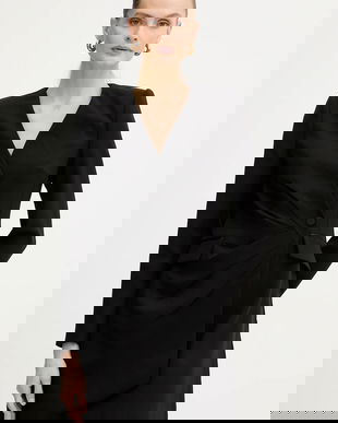 Morgan rochie culoarea negru, mini, evazați, RCLIF