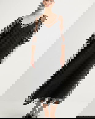 Stine Goya rochie culoarea negru, midi, evazați, SG-PS26-D129-2460