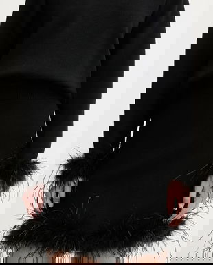 Never Fully Dressed fustă culoarea negru, mini, evazați, NFDKN756