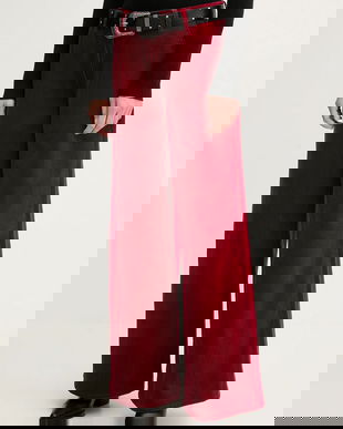 Filippa K pantaloni de catifea cord culoarea roșu, lat, high waist, 31981