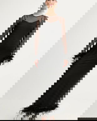 Never Fully Dressed rochie culoarea negru, NFDDR3070