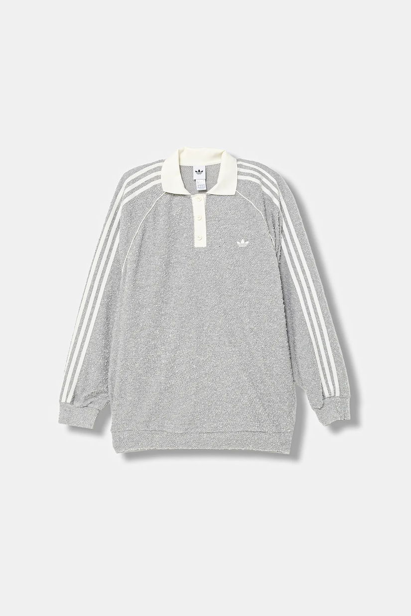 adidas Originals bluză culoarea gri, cu imprimeu, KS7791