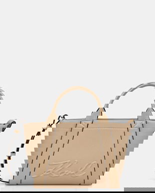 Karl Lagerfeld poșetă K/VILLE culoarea bej, B1W30067