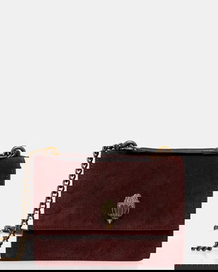 Kurt Geiger London geantă de mână din piele întoarsă SHOREDITCH culoarea bordo, 9540454209