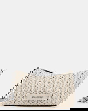 Karl Lagerfeld poșetă K/WEAVE culoarea bej, B1W30082