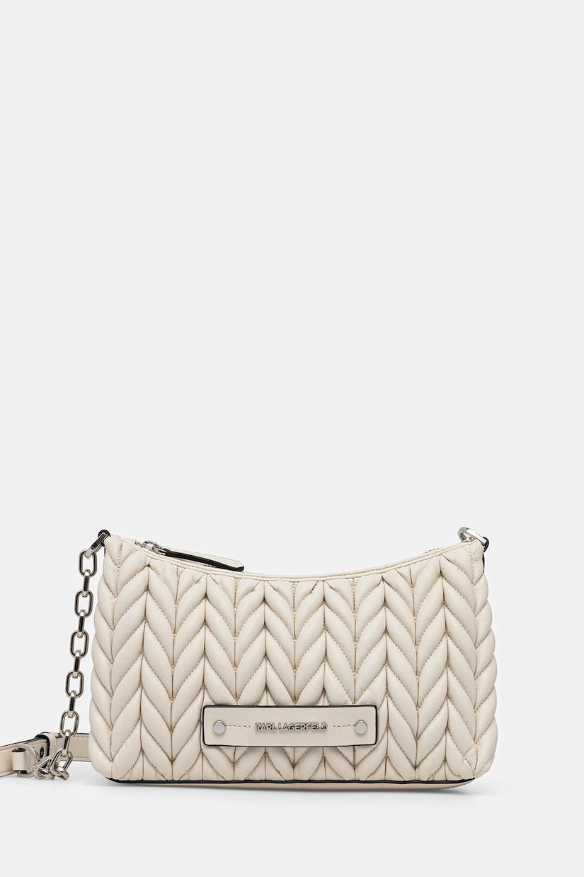 Karl Lagerfeld poșetă K/WEAVE culoarea bej, B1W30082