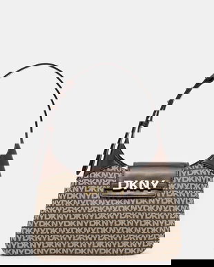 Dkny poșetă culoarea maro, R5235L20