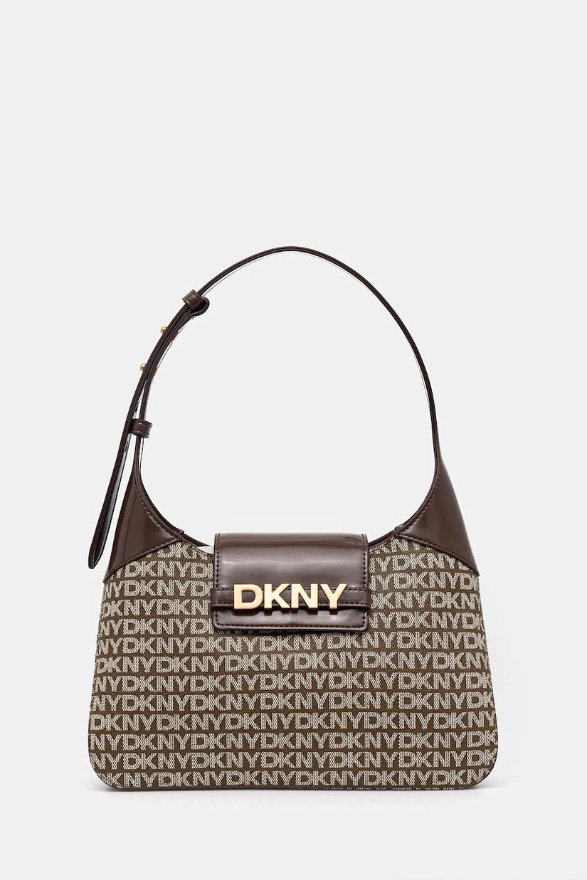 Dkny poșetă culoarea maro, R5235L20