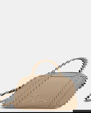 Karl Lagerfeld poșetă K/VILLE culoarea bej, B1W30068