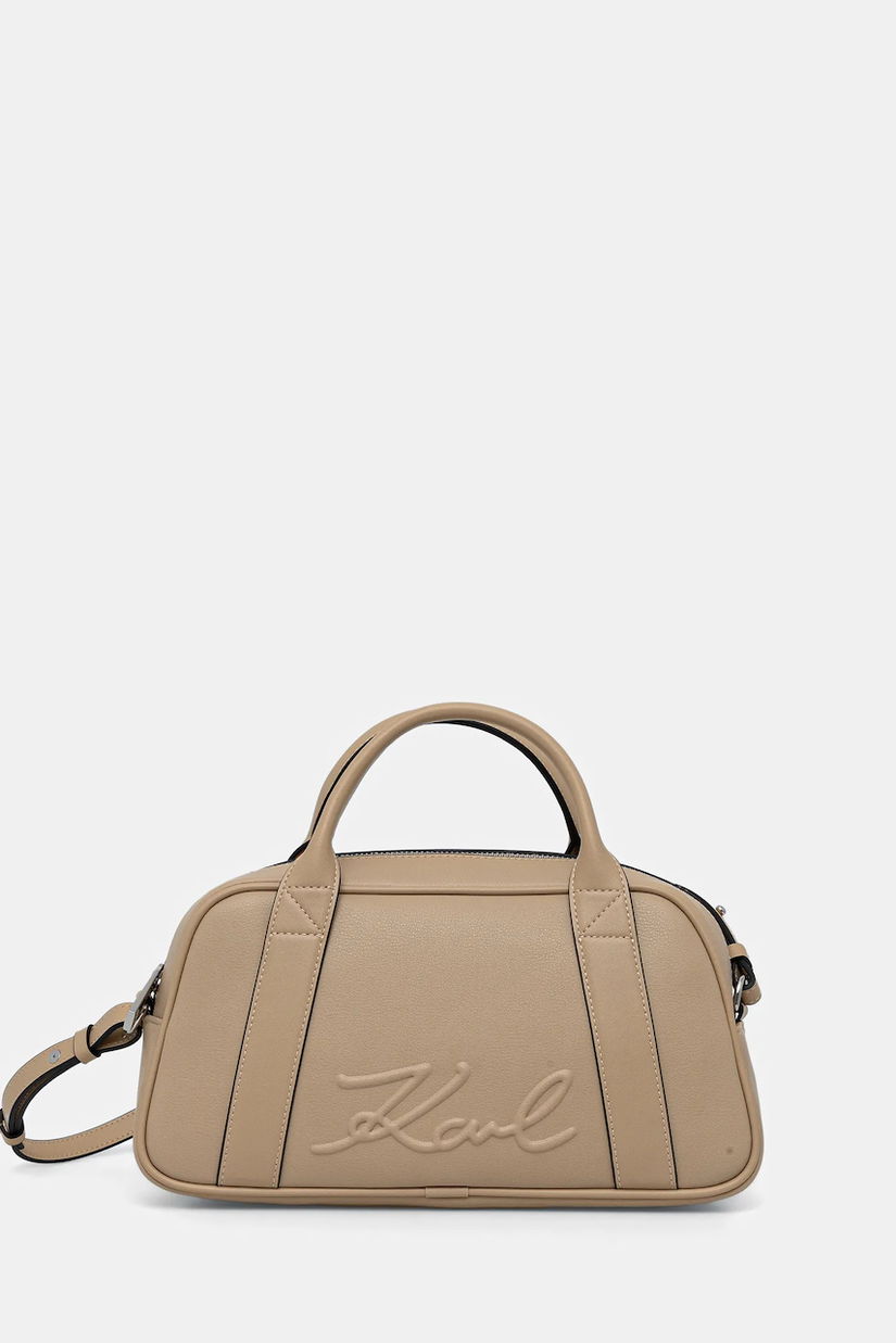 Karl Lagerfeld poșetă K/VILLE culoarea bej, B1W30068