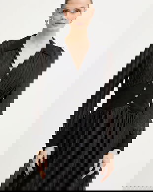 Morgan rochie culoarea negru, mini, evazați, ROPLAM