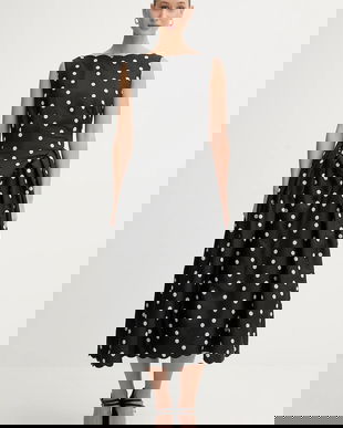 Stine Goya rochie culoarea negru, midi, evazați, SG-PS26-D199-2451