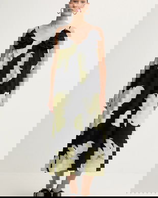 Stine Goya rochie culoarea negru, midi, drept, SG-PS26-D207-2450