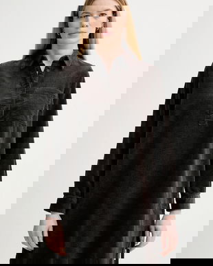 Marc O'Polo rochie din velur culoarea maro, mini, drept, 5000007458