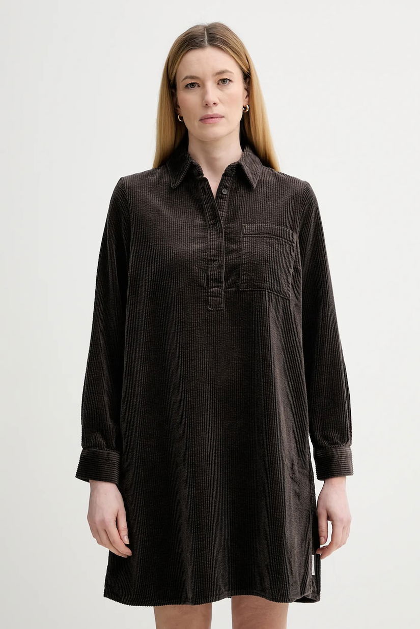 Marc O'Polo rochie din velur culoarea maro, mini, drept, 5000007458