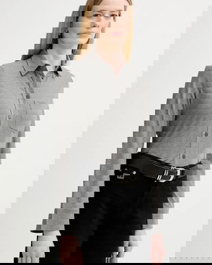 Marc O'Polo cămașă culoarea gri, cu guler clasic, regular, 600200152201