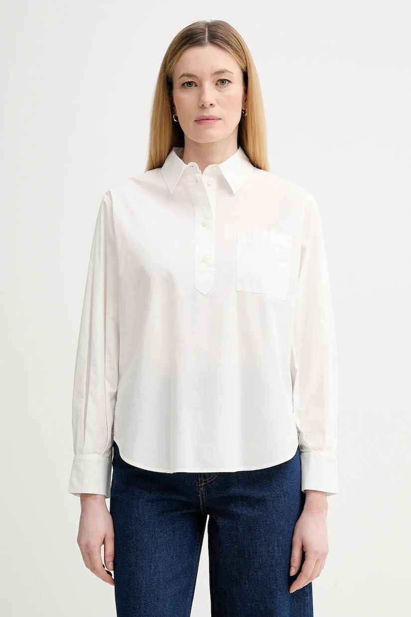 Marc O'Polo bluză din bumbac culoarea bej, uni, 5000007470