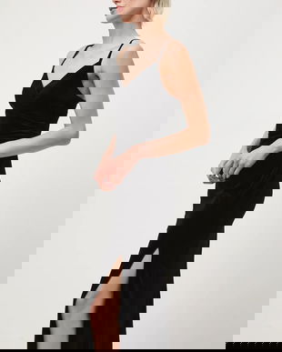 Medicine rochie culoarea negru, midi, mulata