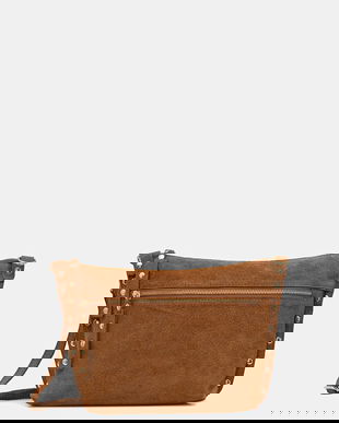 Answear.LAB geanta de mana din piele intoarsa culoarea maro