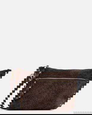 Answear.LAB geanta de mana din piele intoarsa culoarea maro