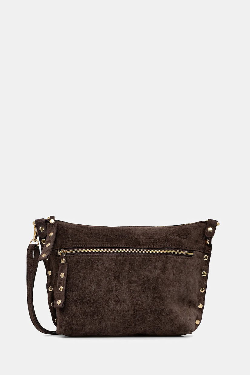 Answear.LAB geanta de mana din piele intoarsa culoarea maro