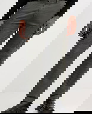 Aeronautica Militare pantaloni pantaloni verzi drepti pentru bărbați PA1688UCT03399