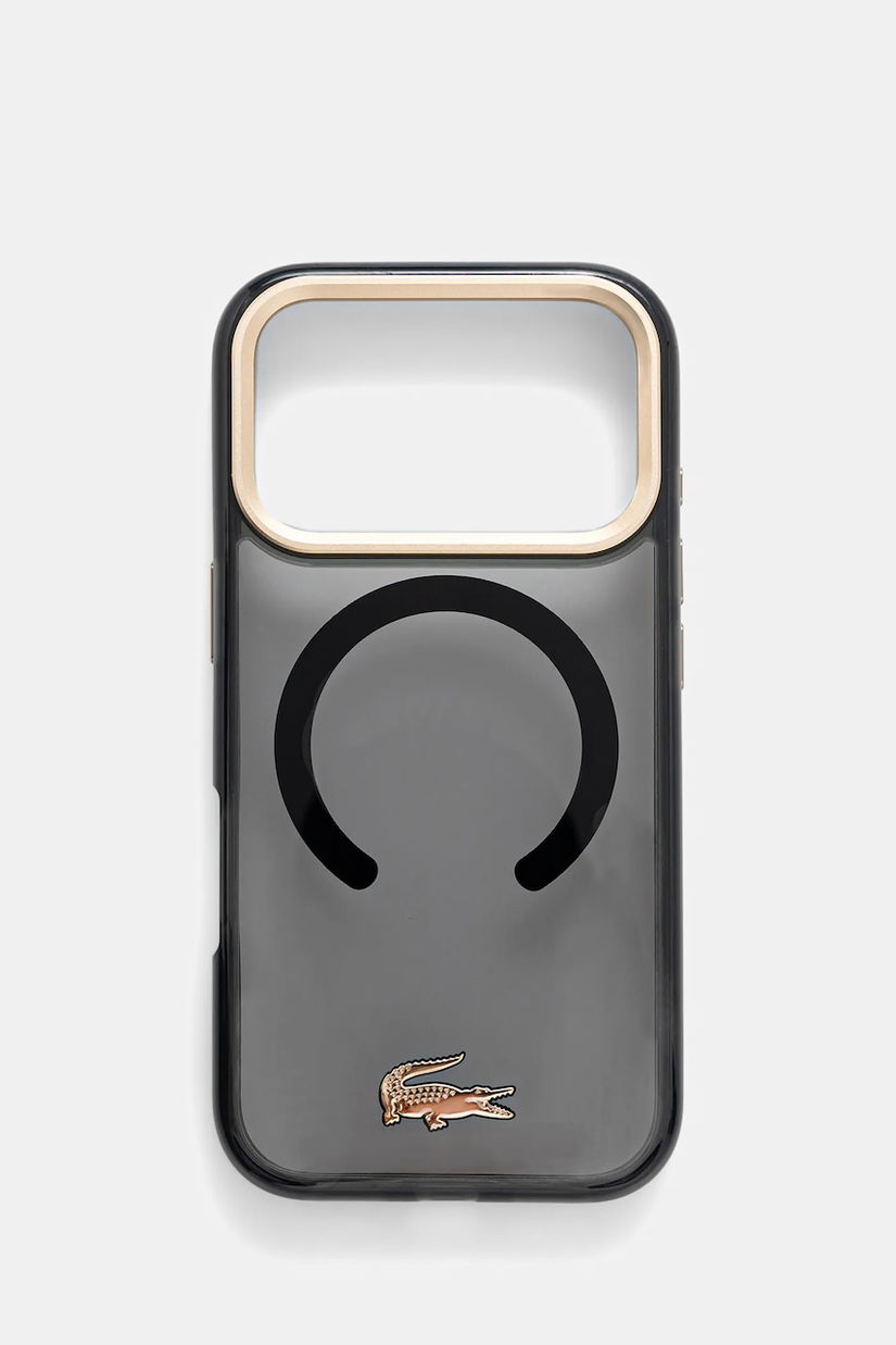 Lacoste husă pentru telefon iPhone 17 Pro culoarea negru, LCHMP17LUFWAK