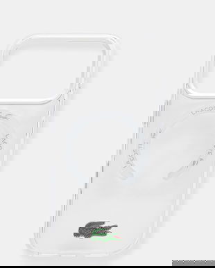 Lacoste husă pentru telefon iPhone 17 Pro culoarea transparent, LCHMP17LUGTEH