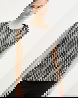 Morgan bluză culoarea auriu, cu imprimeu, DIABO