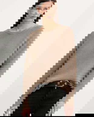 Marc O'Polo pulover de bumbac culoarea bej, 600605960109