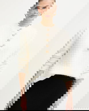 Morgan pulover din amestec de lână culoarea bej, MESANGE