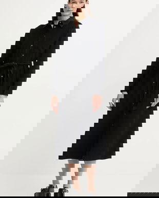 Marc O'Polo rochie din velur culoarea bleumarin, midi, drept, 600088221015