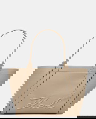 Karl Lagerfeld poșetă K/VILLE culoarea bej, B1W30066