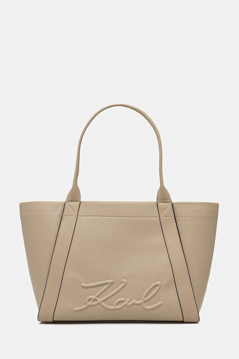 Karl Lagerfeld poșetă K/VILLE culoarea bej, B1W30066