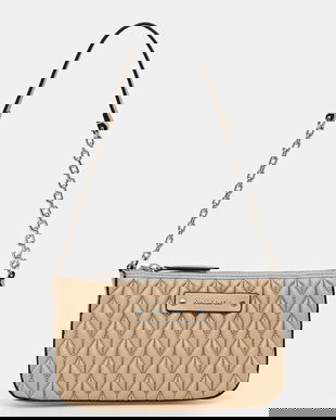 Karl Lagerfeld poșetă K/WEAVE culoarea bej, B1W32031