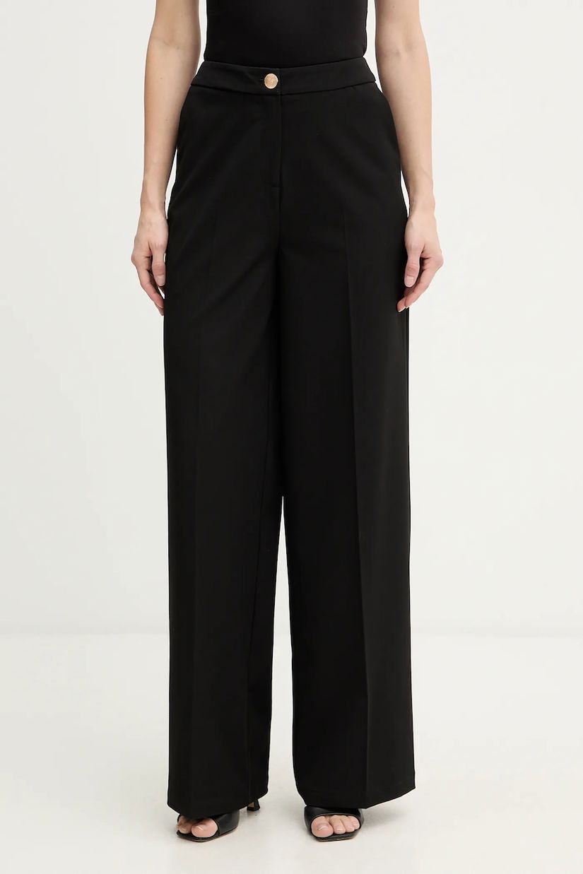 Morgan pantaloni culoarea negru, drept, high waist, PIE.F
