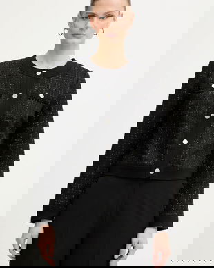 Morgan sacou culoarea negru, un singur rând de nasturi, VICK