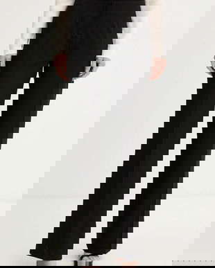 Morgan pantaloni culoarea negru, drept, high waist, PSUZO.F