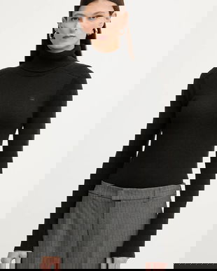 G-Star pulover de lână culoarea negru, light, cu guler, D27713.B692