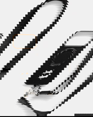 Karl Lagerfeld husă pentru telefon iPhone 17 Pro Max culoarea negru, KLHMP17XPCRLRCHK