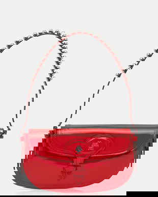 Bally poșetă de piele culoarea roșu, WAS045